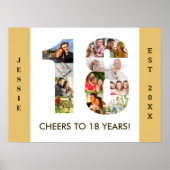 Poster Collage photo dans le numéro 18 Neutre 18e anniver (Devant)