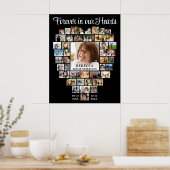 Poster Collage photo de 45 formes de cœur Mémorial funéra (Cuisine)