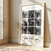 Poster Collage photo de 9 pour le 1er anniversaire de mar