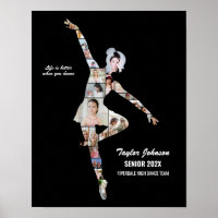 Collage photo de danseuse de ballet personnalisé