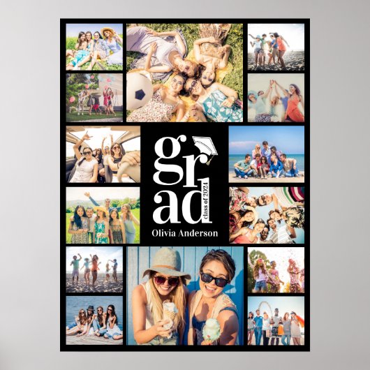 Poster Collage photo de grade multiple Souvenirs (Devant)