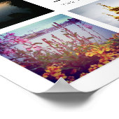 Poster Collage photo de huit Carrés avec monogramme de fa (Coin)