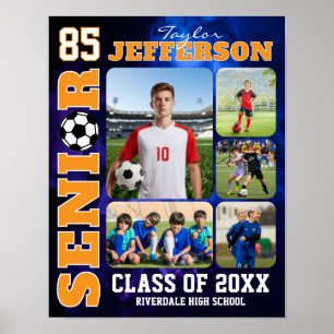 Poster Collage photo de joueur de football pour la soirée