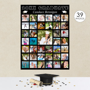 Poster Collage photo de la fête de graduation moderne