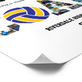 Poster Collage photo de l'équipe de volley-ball Merci (Coin)