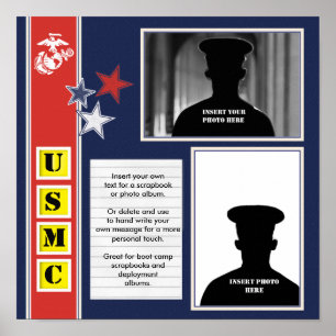 Poster Collage photo de l'USMC
