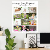 Poster Collage photo de ma première année (Bureau à domicile)