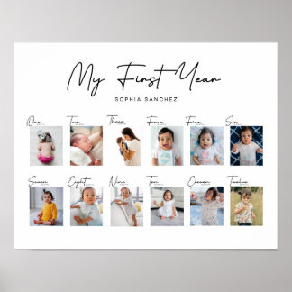 Poster Collage photo de ma première année
