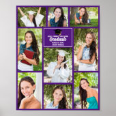 Poster Collage photo de Purple Graduate 2023 Graduation (Devant)