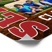 Poster Collage photo d'équipe de baseball pour la soirée (Coin)