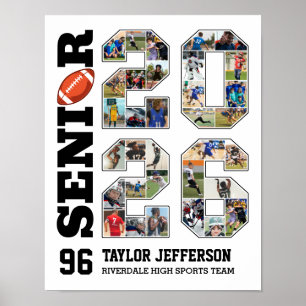 Poster Collage photo d'équipe de football senior 2026