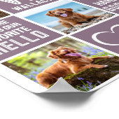 Poster Collage photo Dog Memorial Hardest au revoir (Coin)