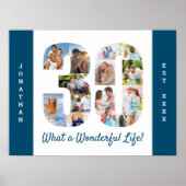 Poster Collage photo en forme 30 pour le 30e anniversaire (Devant)