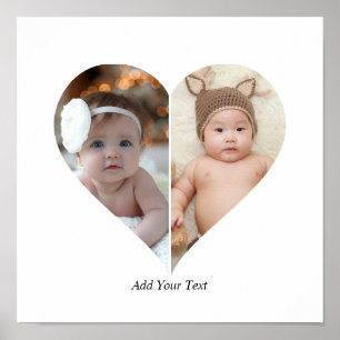 Poster Collage photo en forme de coeur 2
