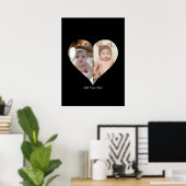 Poster Collage photo en forme de coeur 2 (Bureau à domicile)