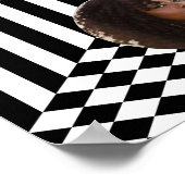 Poster Collage photo familial Bandes noires et blanches D (Coin)