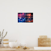 Poster Collage photo FireWorks (Cuisine)