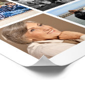 Poster Collage photo funéraire 33 cœurs manuscrits (Coin)