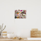 Poster Collage photo Hexagon (Cuisine)