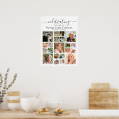 Poster Collage photo Memorial 21 Script minimal (Cuisine)