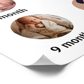 Poster Collage photo moderne du premier anniversaire d'un (Coin)