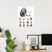 Poster Collage photo moderne du premier anniversaire d'un (Bureau à domicile)