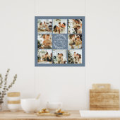 Poster Collage photo moderne élégant Dusty Blue Keepsaké (Cuisine)