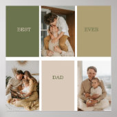 Poster Collage photo moderne Meilleur papa Jamais Cadeau (Devant)