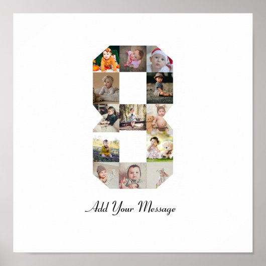 Poster Collage photo n°8 noir et blanc (Devant)