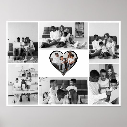 Poster Collage photo noir et blanc 7 (Devant)