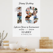Poster Collage photo personnalisé 18e anniversaire (Cuisine)