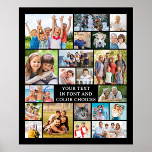 Poster Collage photo personnalisé 21 avec couleur sur mes