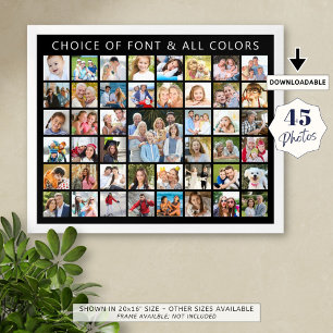 Poster Collage photo personnalisé 45