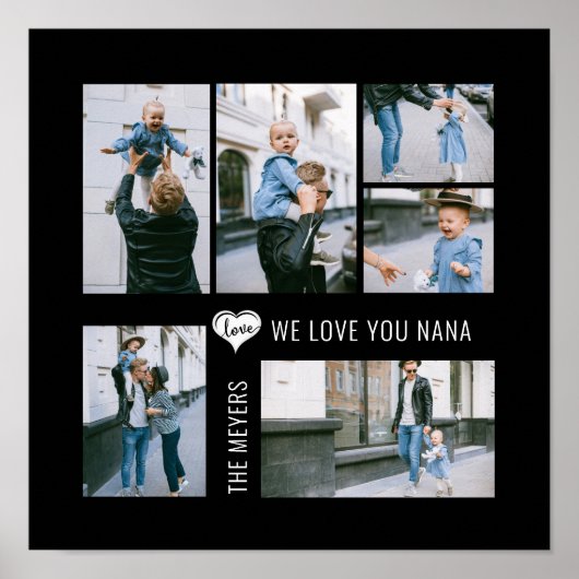 Poster Collage photo personnalisé amour (Devant)