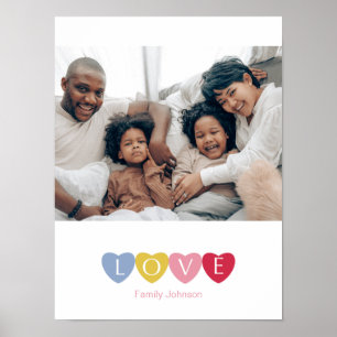 Poster Collage photo personnalisé amour famille simple