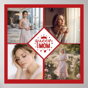 Poster Collage Photo Personnalisé Cadeau pour une Reine M
