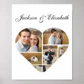 Poster Collage photo personnalisé cœur amoureux fantaisis (Devant)