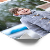 Poster Collage photo personnalisé douze et monogramme (Coin)