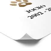 Poster Collage photo personnalisé en souvenir d'un animal (Coin)