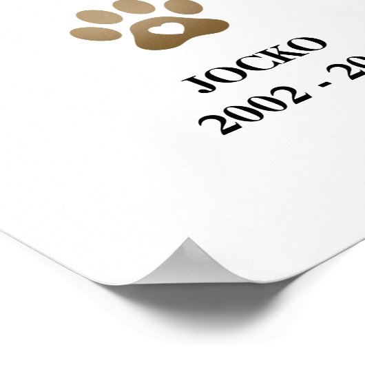 Poster Collage photo personnalisé en souvenir d'un animal (Coin)