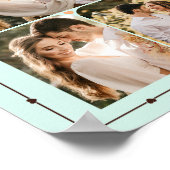 Poster Collage photo personnalisé mariage Coeurs de menth (Coin)