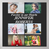 Poster Collage photo personnalisé moderne Funérailles 6 (Devant)
