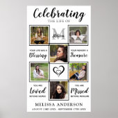 Poster Collage photo personnalisé pour funérailles en sou (Devant)