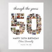 Poster Collage photo pour 50e anniversaire de naissance (Devant)