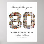 Poster Collage photo pour 80e anniversaire (Devant)