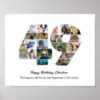 Collage photo pour la fête du 49e anniversaire Num