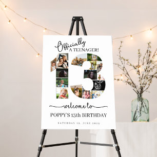 Poster collage photo pour les 13 ans officiellement adole