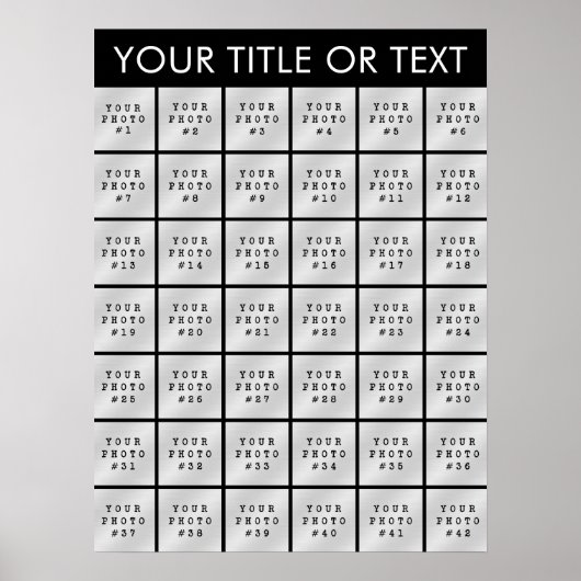 Poster Collage photo simple 42 couleur personnalisée sur (Devant)