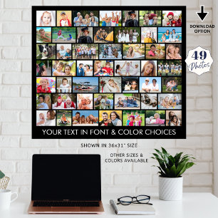 Poster Collage photo simple 49 Formes multiples