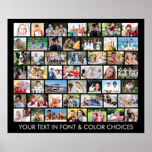 Poster Collage photo simple 49 formes multiples (Devant)